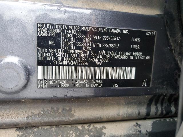 2021 TOYOTA RAV4 XLE - 2T3W1RFV0MW133826
