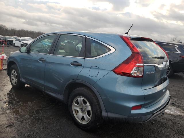 HONDA CR-V LX 2015 blue  gas 2HKRM3H31FH547348 photo #3