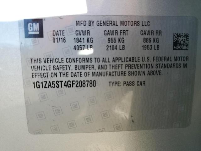 2016 CHEVROLET MALIBU L 1G1ZA5ST4GF208780