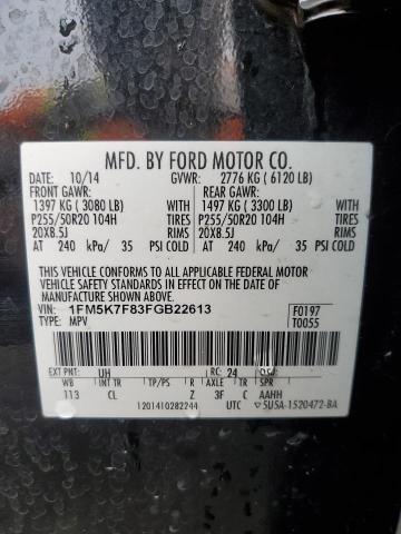2015 FORD EXPLORER L - 1FM5K7F83FGB22613
