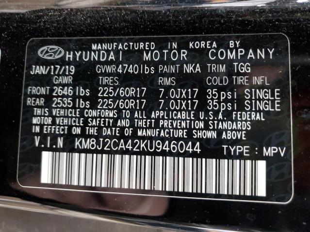 VIN KM8J2CA42KU946044 2019 HYUNDAI TUCSON no.13