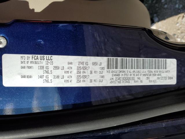 2016 CHRYSLER TOWN & COUNTRY TOURING 2C4RC1BG9GR261531