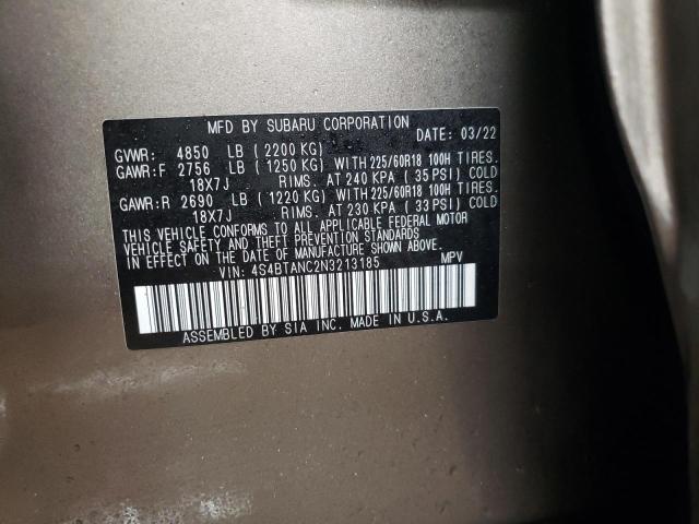 2022 SUBARU OUTBACK LI - 4S4BTANC2N3213185