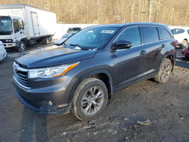 TOYOTA HIGHLANDER 2015 gray  gas 5TDJKRFH4FS220876 photo #1