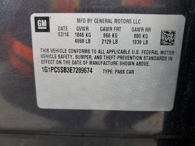 VIN 1G1PC5SB3E7289674 2014 CHEVROLET CRUZE no.12