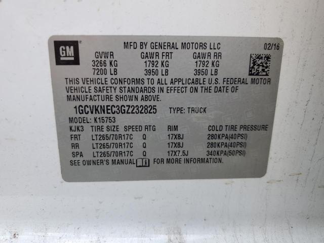 2016 CHEVROLET SILVERADO - 1GCVKNEC3GZ232825