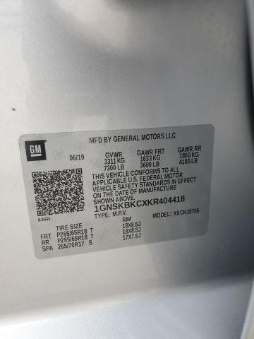 2019 CHEVROLET TAHOE K150 - 1GNSKBKCXKR404418