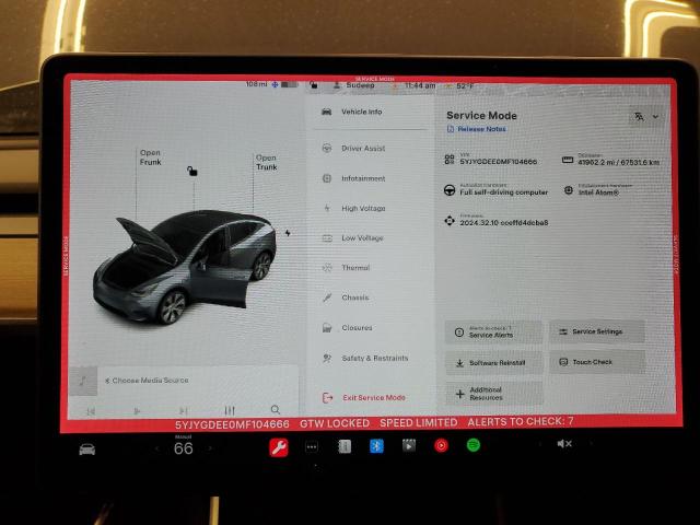 2021 TESLA MODEL Y - 5YJYGDEE0MF104666