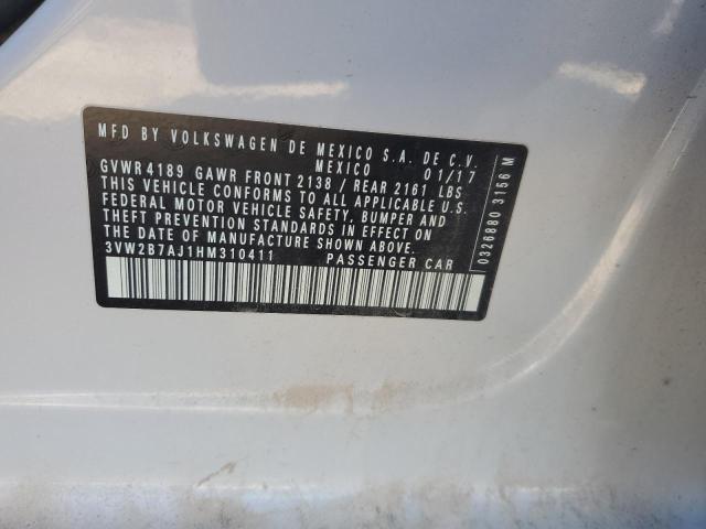 2017 VOLKSWAGEN JETTA S - 3VW2B7AJ1HM310411