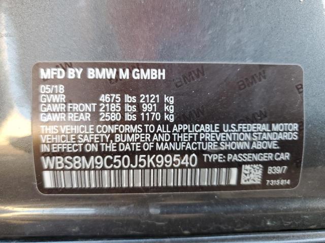 2018 BMW M3 WBS8M9C50J5K99540
