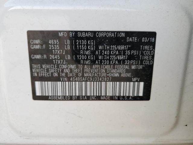 2018 SUBARU OUTBACK 2. - 4S4BSAFC9J3342827