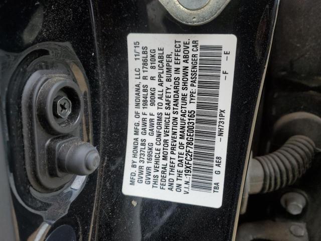2016 HONDA CIVIC EX - 19XFC2F78GE003165