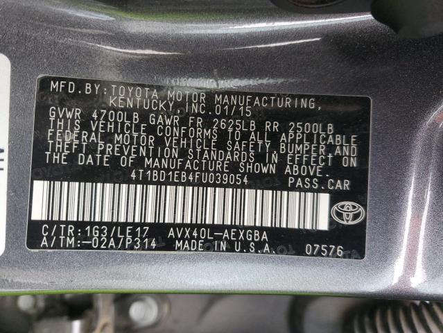2015 TOYOTA AVALON HYB 4T1BD1EB4FU039054