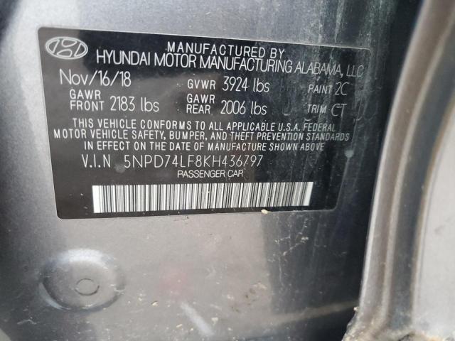 2019 HYUNDAI ELANTRA SE - 5NPD74LF8KH436797