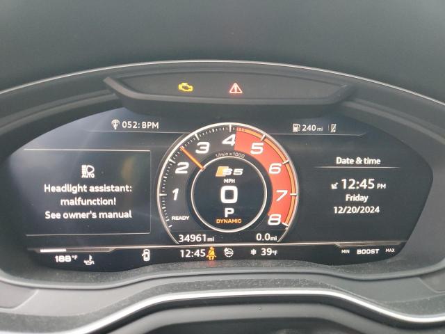 2019 AUDI S5 PRESTIG WAUR4AF52KA017400