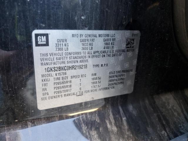 2017 GMC YUKON SLT 1GKS2BKC0HR219218