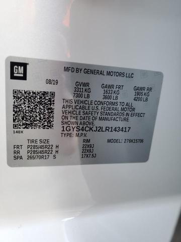2020 CADILLAC ESCALADE P - 1GYS4CKJ2LR143417