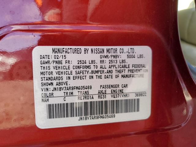 2015 INFINITI Q50 BASE - JN1BV7AR9FM405469