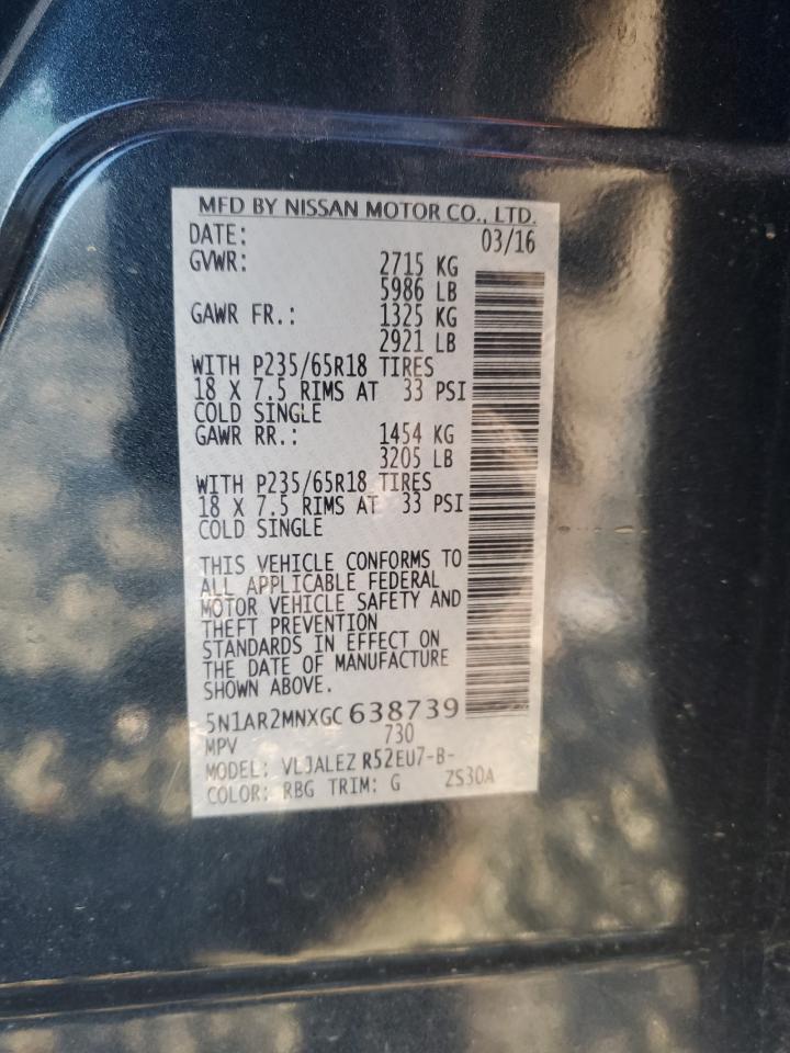 Lot #3034388067 2016 NISSAN PATHFINDER