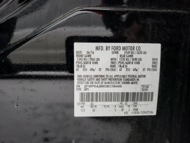 2016 FORD EDGE SEL - 2FMPK4J89GBC08449