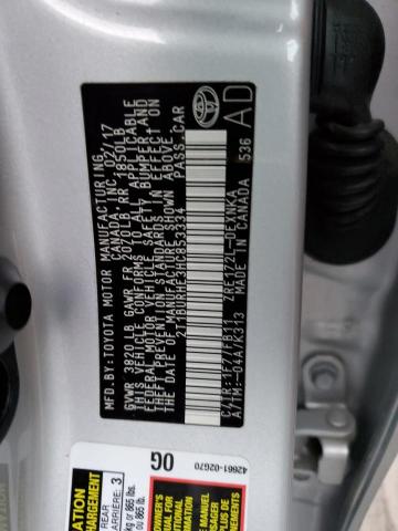 2017 TOYOTA COROLLA L - 2T1BURHE3HC853334