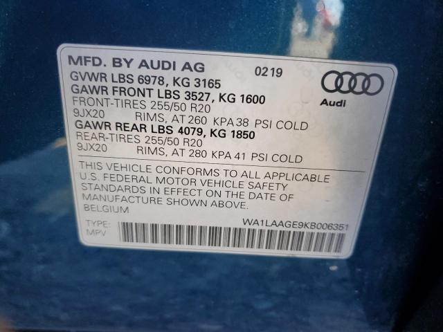 2019 AUDI E-TRON PRE - WA1LAAGE9KB006351
