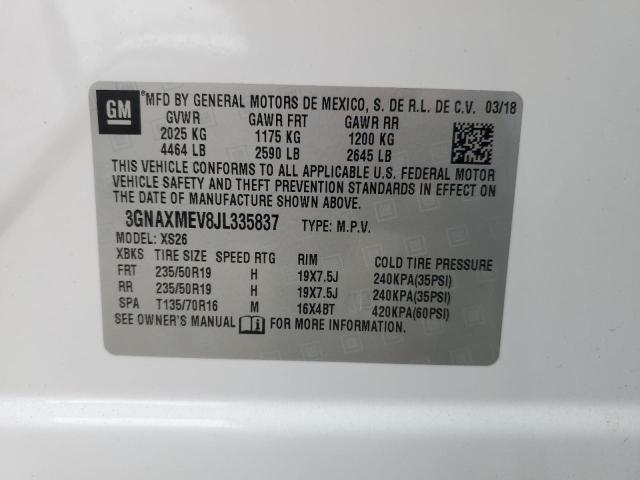 2018 CHEVROLET EQUINOX PR - 3GNAXMEV8JL335837