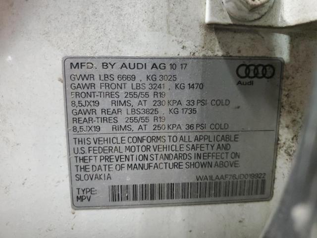 2018 AUDI Q7 PREMIUM - WA1LAAF76JD019922