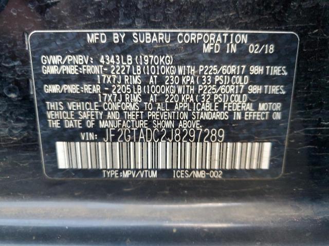2018 SUBARU CROSSTREK - JF2GTADC2J8297289