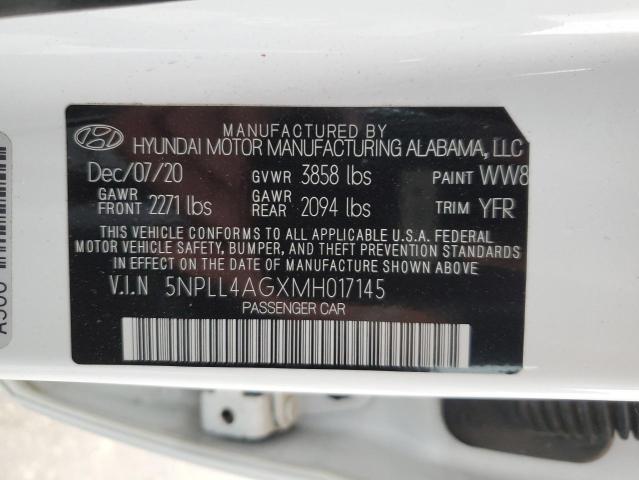 VIN 5NPLL4AGXMH017145 2021 HYUNDAI ELANTRA no.13