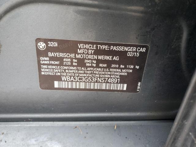 2015 BMW 320 I XDRI WBA3C3G53FNS74891