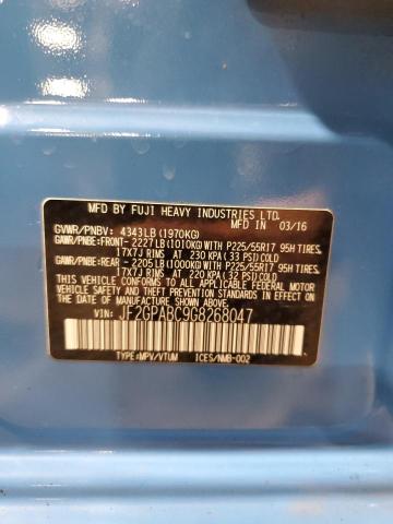 2016 SUBARU CROSSTREK - JF2GPABC9G8268047