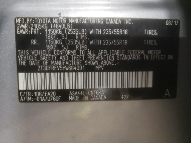2017 TOYOTA RAV4 LIMIT - 2T3DFREV5HW684091