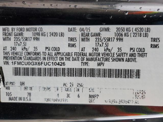 VIN 1FMCU0GX6FUC10426 2015 FORD ESCAPE no.13