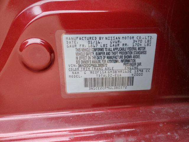 2016 NISSAN VERSA NOTE - 3N1CE2CP9GL380572