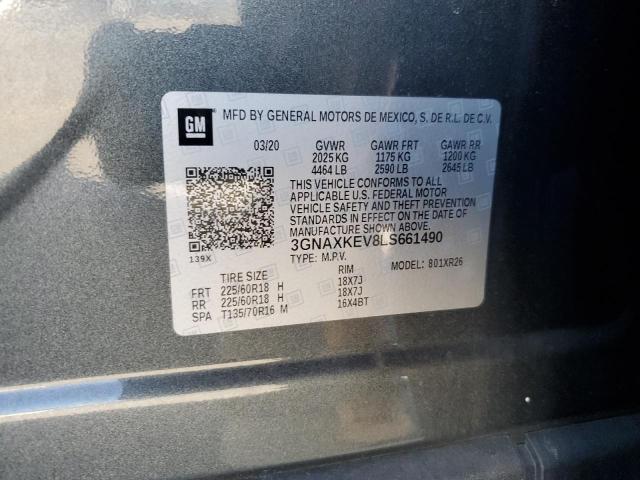 2020 CHEVROLET EQUINOX LT - 3GNAXKEV8LS661490