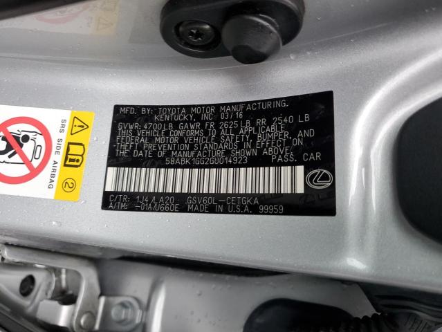 2016 LEXUS ES 350 - 58ABK1GG2GU014923