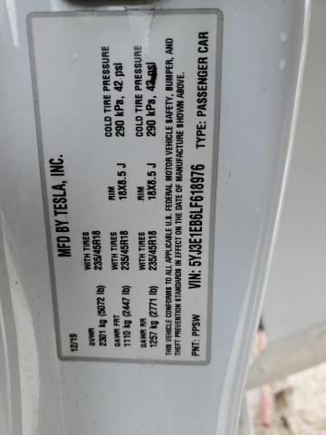 2020 TESLA MODEL 3 - 5YJ3E1EB6LF618976