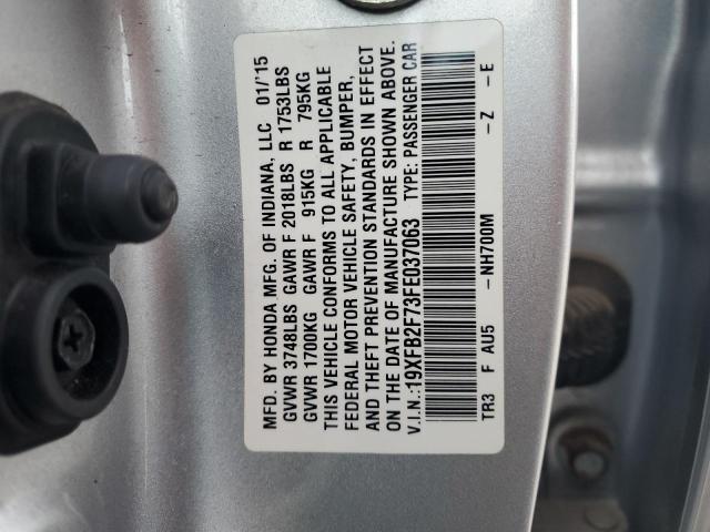 2015 HONDA CIVIC SE - 19XFB2F73FE037063
