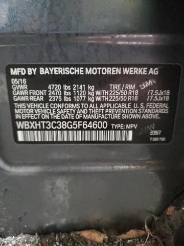 2016 BMW X1 XDRIVE2 - WBXHT3C38G5F64600