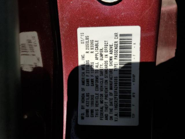 2015 HONDA ACCORD EXL - 1HGCR2F80FA248085