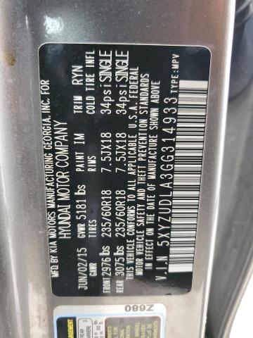 2016 HYUNDAI SANTA FE S - 5XYZUDLA3GG314933