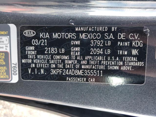 2021 KIA FORTE FE - 3KPF24AD8ME355511