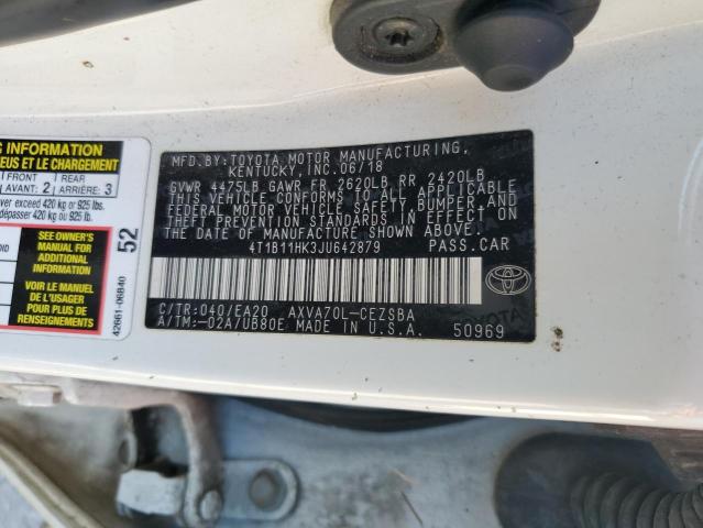 2018 TOYOTA CAMRY L - 4T1B11HK3JU642879
