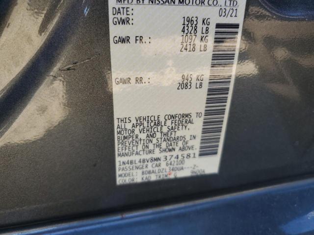 2021 NISSAN ALTIMA S - 1N4BL4BV8MN374581