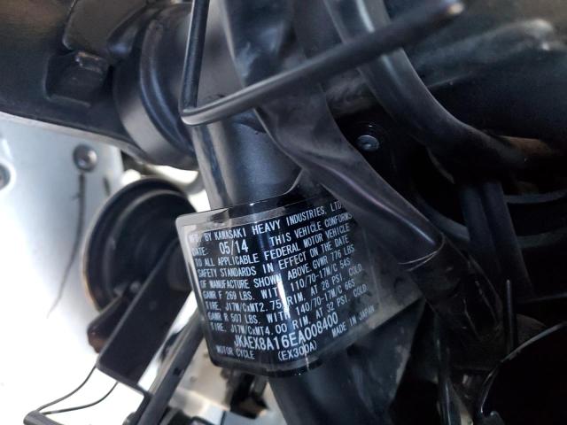 2014 KAWASAKI NINJA 300 JKAEX8A16EA008400