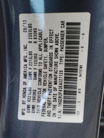 VIN 1HGCR2F83EA027126 2014 HONDA ACCORD no.12