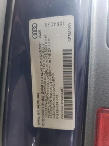 2022 AUDI A4 PREMIUM - WAUBBAF49NN010987