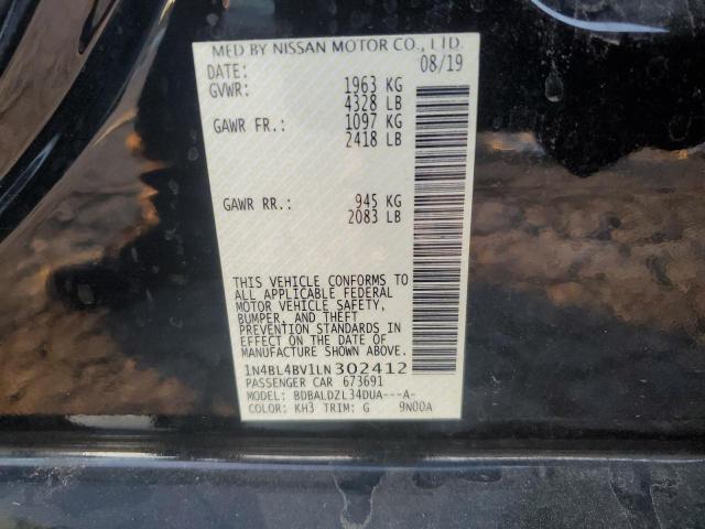 VIN 1N4BL4BV1LN302412 2020 NISSAN ALTIMA no.13