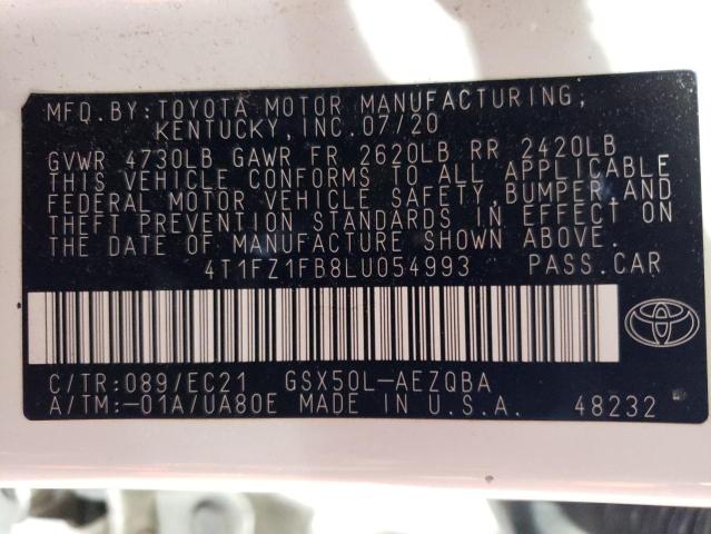 2020 TOYOTA AVALON XSE 4T1FZ1FB8LU054993